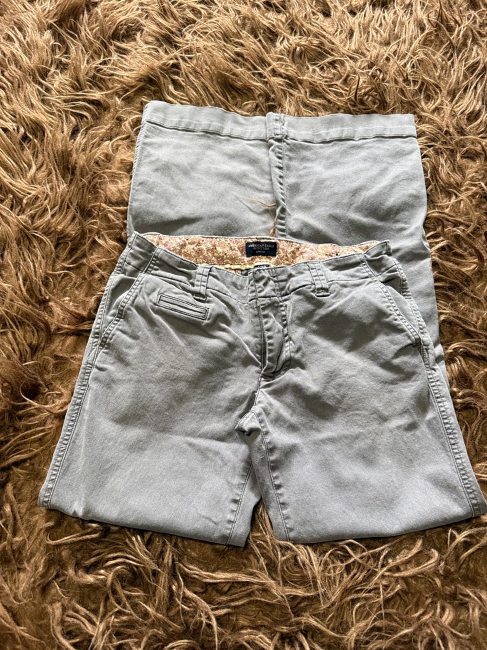 American Eagle Outfitters Light Gray Boot Cut Pants